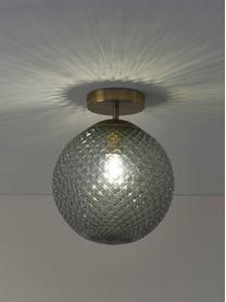 Lampa sufitowa ze szkła Lorna, Odcienie złotego, zielony, Ø 25 x W 30 cm