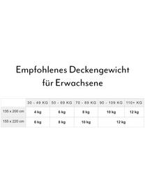 Gewichtsdecke Gravity, 6 kg, für Körpergewicht 30 - 69 kg, Grau, 135 x 200 cm