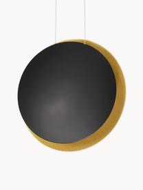 Petite suspension LED Shell, Aluminium, enduit, Noir, doré, Ø 20 cm