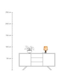 Lampada da tavolo piccola in vetro soffiato Leimu, Paralume: vetro soffiato, Struttura: cemento, Marrone trasparente, Ø 20 x Alt. 30 cm