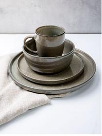 Piatto da colazione in ceramica Ceylon 2 pz, Ceramica, Marrone, tonalità verdi, Ø 21 cm