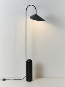 Stojací lampa s mramorovou podstavou Arum, nastavitelná, Černá, mramorovaná, V 136 cm