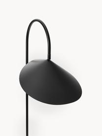 Lampadaire avec pied en marbre Arum, orientable, Noir, marbré, haut. 136 cm