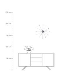 Grote wandklok Umbrella Balls, Wijzerplaat: gepolijst staal, Zilverkleurig, Ø 60 cm, D 6 cm