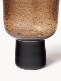 Copas artesanales con burbujas de aire Bari, 6 uds., Vidrio, Marrón, Ø 7 x Al 12 cm, 250 ml
