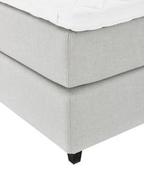 Boxspring postel premium Eliza, Světle šedá, Š 140 cm, D 200 cm, stupeň tvrdosti 2