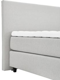 Boxspring postel premium Eliza, Světle šedá, Š 140 cm, D 200 cm, stupeň tvrdosti 2