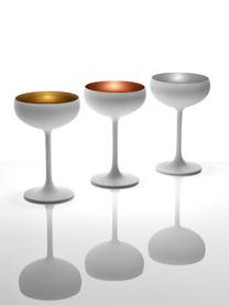 Coupe à champagne cristal mat Elements, 6 pièces, Cristal, enduit, Blanc, couleur bronze, Ø 10 x haut. 15 cm, 230 ml