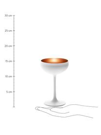 Křišťálová sklenice na šampaňské Elements, 6 ks, Potažený křišťál, Bílá, bronzová, Ø 10 cm, V 15 cm, 230 ml