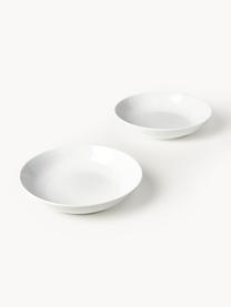 Platos hondos de porcelana Delight Modern, 4 uds., Porcelana, Blanco, Ø 21 x Al 4 cm