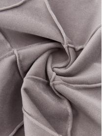 Samt-Kissenhülle Luka mit Struktur-Karomuster, Samt (100 % Polyester), Grau, B 40 x L 40 cm