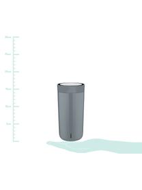 Tazza termica senza manico Click, Coperchio: materiale sintetico, Grigio, Ø 8 x Alt. 17 cm