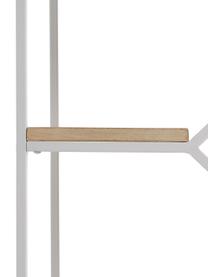 Scaffale basso in legno e metallo Push, Struttura: metallo verniciato, Ripiani: legno di mango massiccio, Bianco, marrone, Larg. 80 x Alt. 94 cm