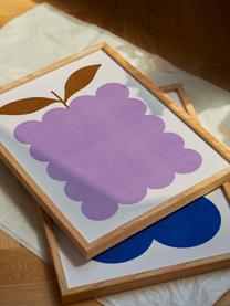Poster Lilac Berry, 210 g mattes Hahnemühle-Papier, Digitaldruck mit 10 UV-beständigen Farben, Lila, Hellbeige, B 30 x H 40 cm