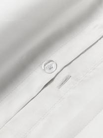 Copripiumino in raso di cotone Carlotta, Grigio chiaro, bianco, Larg. 200 x Lung. 200 cm