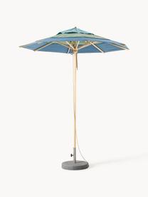 Parasol rond Classic, tailles variées, Tons bleus, vert, bois clair, Ø 210 x haut. 251 cm