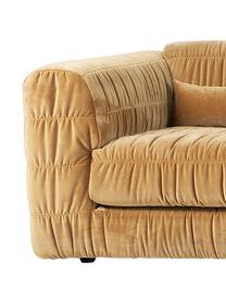 Samt-Sofa Club (3-Sitzer), Bezug: Samt (100% Polyester), Füße: Metall, pulverbeschichtet, Samt Senfgelb, B 274 x T 108 cm