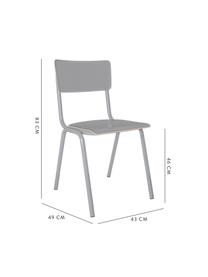 Silla Back to School, Patas: metal pintado en polvo, Gris, An 43 x F 49 cm