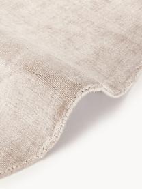 Ručně tkaný kulatý viskózový koberec Jane, Světle béžová, Ø 250 cm (velikost XL)