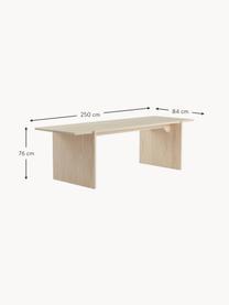 Mesa de comedor de madera de pino Tottori, 250 x 84 cm, Madera de pino, Madera de pino, An 250 x F 84 cm