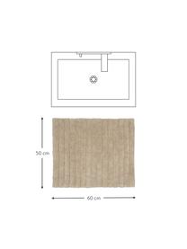 Tapis de bain moelleux beige Board, 100 % coton bio
Qualité supérieure 1900 g/m², Beige, larg. 50 x long. 60cm