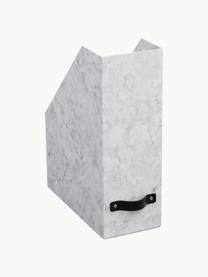 Stehsammler William, 2 Stück, Griff: Leder, Weiss, marmoriert, B 11 x T 25 cm
