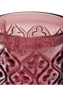 Wassergläser Marrakech mit Strukturmuster, 6er-Set, Glas, Bunt, Ø 8 x H 10 cm, 240 ml