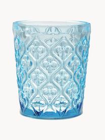 Waterglazen Marrakech met structuurpatroon, set van 6, Glas, Meerkleurig, transparant, Ø 8 x H 10 cm, 240 ml