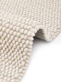 Ręcznie szyty dywan z wełny Lovisa, Odcienie kości słoniowej, S 80 x D 150 cm (Rozmiar XS)