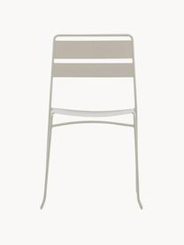 Silla de jardín de metal Lina, Acero reciclado recubierto, Beige claro, An 47 x F 55 cm