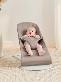 Gesteppte Babywippe Bliss, Bezug: 65 % Polyester (recycelt), Gestell: 79 % Metall, 21 % Kunstst, Greige, B 35 x T 56 cm