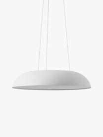 Grote LED hanglamp Maggiolone, dimbaar, Lampenkap: gelakt aluminium, Wit, Ø 60 x H 12 cm