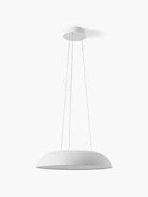 Grote LED hanglamp Maggiolone, dimbaar, Lampenkap: gelakt aluminium, Wit, Ø 60 x H 12 cm