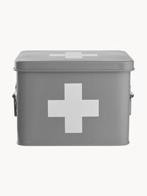 Aufbewahrungsbox Medic, Metall, beschichtet, Grau, Weiß, B 22 x H 16 cm