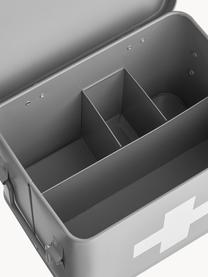 Caja botiquín Medic, Metal recubierto, Gris, blanco, An 22 x Al 16 cm