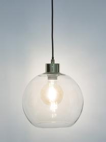 Lampada a sospensione piccola in vetro Irina, Paralume: vetro, Baldacchino: metallo zincato, Dorato, Ø 26 x Alt. 24 cm