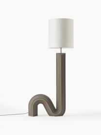 Lampadaire design Luomo, Blanc, taupe, Ø 40 x haut. 153 cm