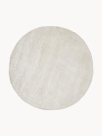 Runder Viskoseteppich Jane, handgewebt, Flor: 100 % Viskose, Hellgrau, Ø 300 cm (Grösse XXL)