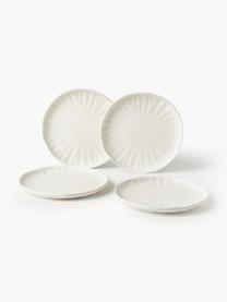 Vajilla con relieves Sali, 4 comensales (12 pzas.), Porcelana, Off White, tonos grises, 4 comensales (12 pzas.)