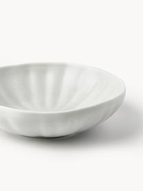 Sada matného nádobí s reliéfem, pro 4 osoby (12 dílů), Porcelán, Krémově bílá, odstíny šedé, Pro 4 osoby (12 dílů)
