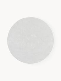 Tapis rond en coton tissé main Lora, Gris clair, Ø 120 cm (taille S)