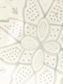 Handgemachte marokkanische Salatschüssel Beldi mit goldenen Details, Ø 25 cm, Keramik, Hellgrau, Cremefarben, Gold, Ø 25 x H 12 cm