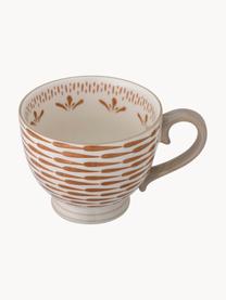 Tazza fatta a mano Maple, Gres, Marrone chiaro, beige chiaro, Ø 11 x Alt. 9 cm, 420 ml