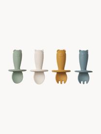 Set di 4 posate Avril, Silicone, Multicolore, Larg. 5 x Alt. 8 cm