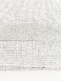 Handgewebter Baumwollteppich Dania mit Hoch-Tief-Struktur, 100 % Baumwolle, GRS-zertifiziert, Hellgrau, B 80 x L 150 cm (Größe XS)