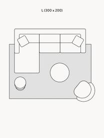 Handgewebter Baumwollteppich Dania mit Hoch-Tief-Struktur, 100 % Baumwolle, GRS-zertifiziert, Hellgrau, B 80 x L 150 cm (Größe XS)