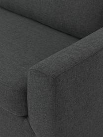 Schlafsofa Cucita (3-Sitzer) mit Matratze, Bezug: Webstoff (100% Polyester), Gestell: Massives Kiefernholz, Webstoff Anthrazit, B 274 x T 164 cm, Eckteil rechts