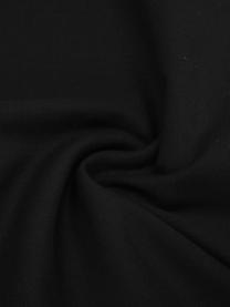 Kissenhülle Kurti in Schwarz mit floralem Print, Vorderseite: 100% Leinen, Rückseite: 100% Baumwolle, Schwarz, Beige, B 45 x L 45 cm