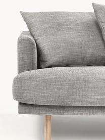 Canapé d'angle 3 places Adrian, Tissu gris, larg. 255 x prof. 182 cm, méridienne à gauche