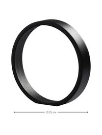 Oggetto decorativo Ring, Metallo rivestito, Nero, Larg. 25 x Alt. 25 cm